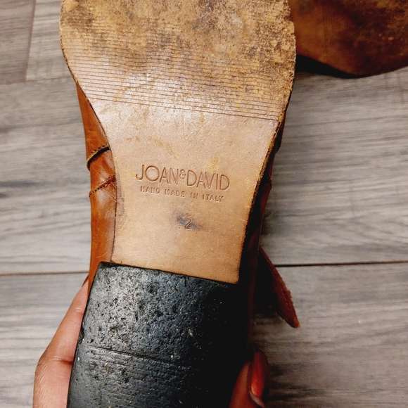 SZ 10/EU 41 Joan & David brown leather boots Shoe stamped Size 42. - Picture 7 of 8